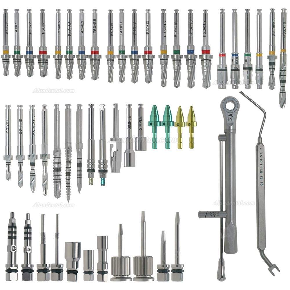 Universal Implant Taper Surgical Kit Guide Twist Drills Instruments Hiossen OSSTEM Style